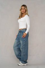 W4295 - Notch Longsleeve Top